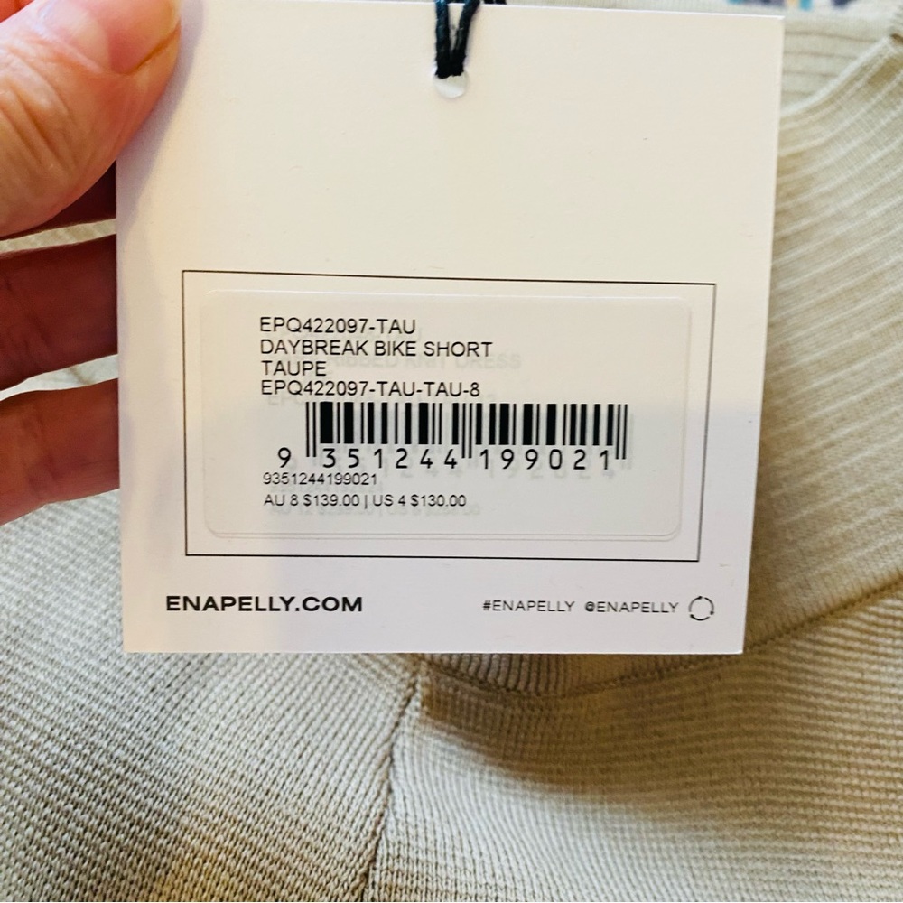 ENA PELLY NWT Daybreak Bike Shorts Taupe - Picture 9 of 10
